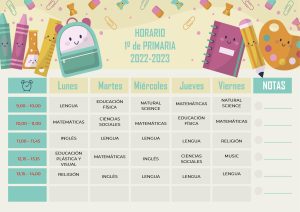 Horario 1º de primaria