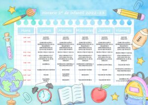 Horario 2º de infantil
