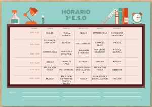 Horario 3º de E.S.O