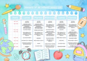 Horario 3º de infantil